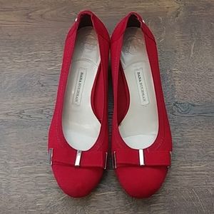 Dana Buchanan red suede shoes
